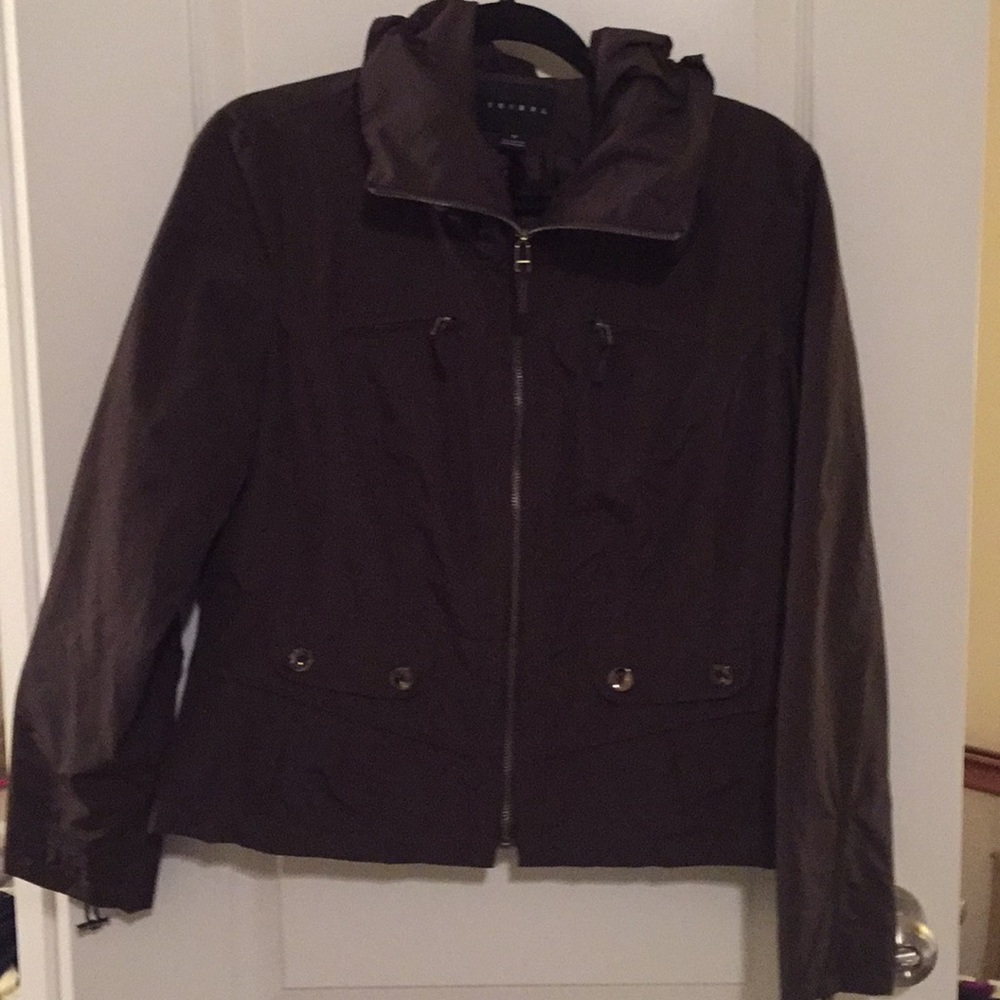 Brown Raincoat with hood